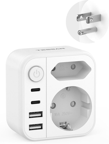 Adattatore presa americana con - adattatore,